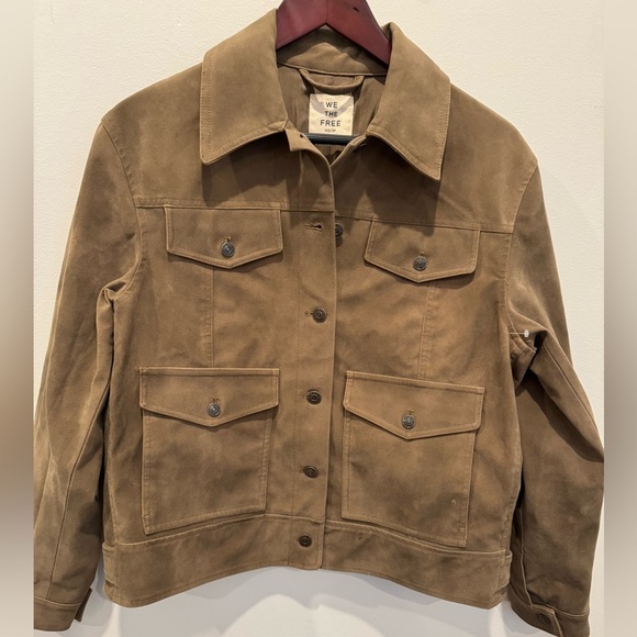 Free People Night Ranch faux suede jacket in antique bronze Xsmall - Picture 12 of 13